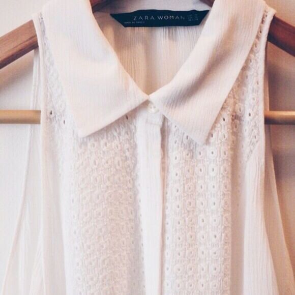 ✨HP 6-3-17✨Zara Racer Back Collar Top✨ - Picture 4 of 4